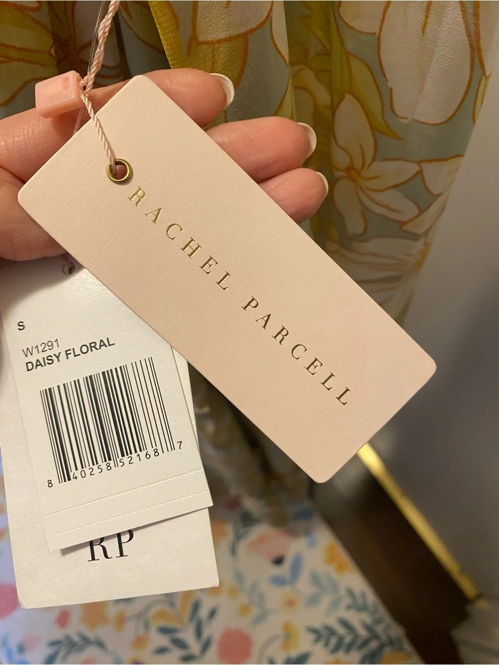 Rachel Parcell Pastel Yellow Floral Tie-Waist Midi Dress - Picture 5 of 8